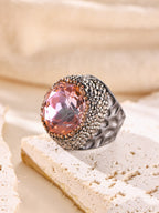 Round Crystal Pavé Cocktail Ring R2818