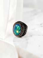 Crystal Pavé Cocktail Ring R2822