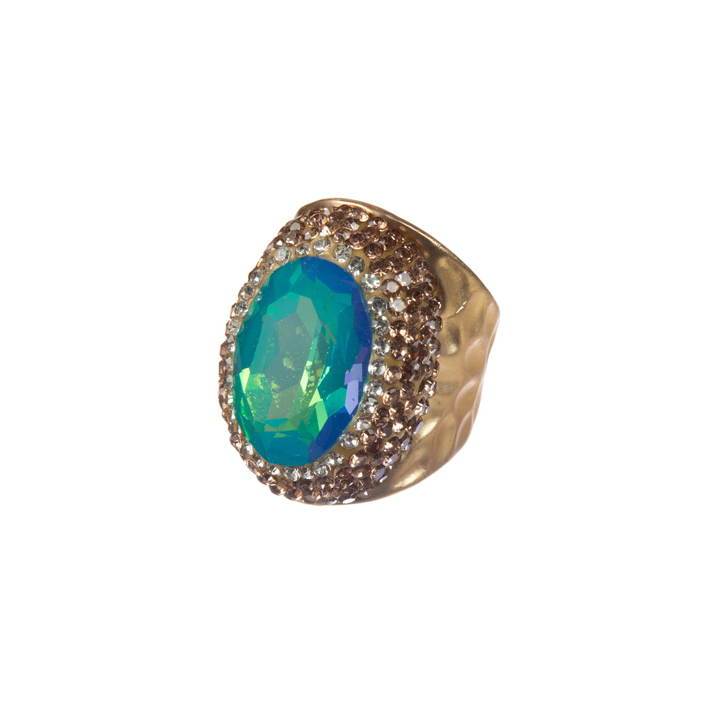 Crystal Pavé Cocktail Ring R2822