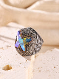 Crystal Butterfly Pavé Cocktail Ring R2824