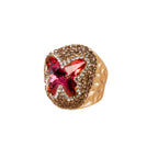Crystal Butterfly Pavé Cocktail Ring R2824