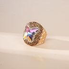 Crystal Butterfly Pavé Cocktail Ring R2824