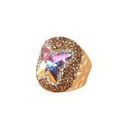 Crystal Butterfly Pavé Cocktail Ring R2824