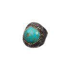 Composed Turquoise Pavé Cocktail Ring R2832 - view 2