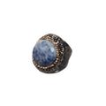 Blue Spot Jasper Pavé Cocktail Ring R2833 - view 2