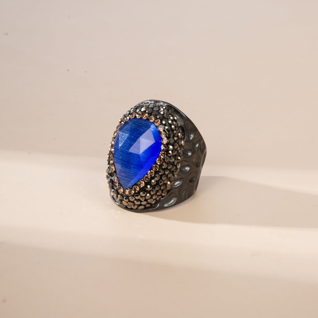 Cymophane Rhinestone Pavé Cocktail Ring R2838
