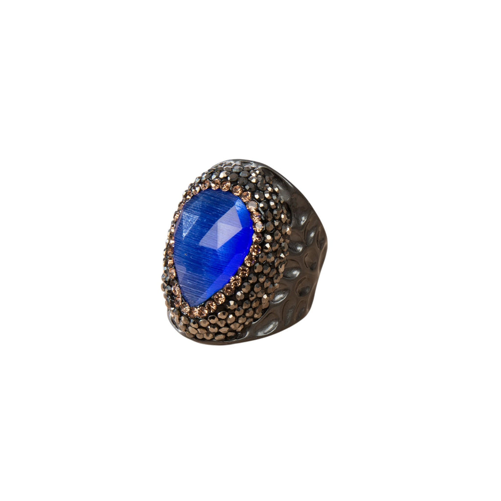 Cymophane Rhinestone Pavé Cocktail Ring R2838 - view 4