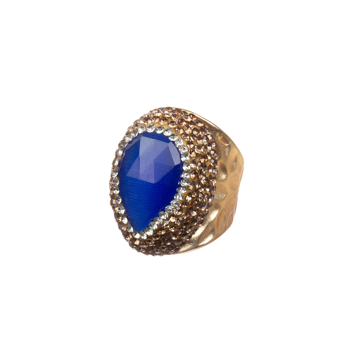 Cymophane Rhinestone Pavé Cocktail Ring R2838 - view 2