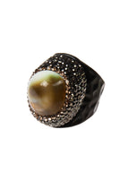 Shell Pavé Cocktail Ring R2852