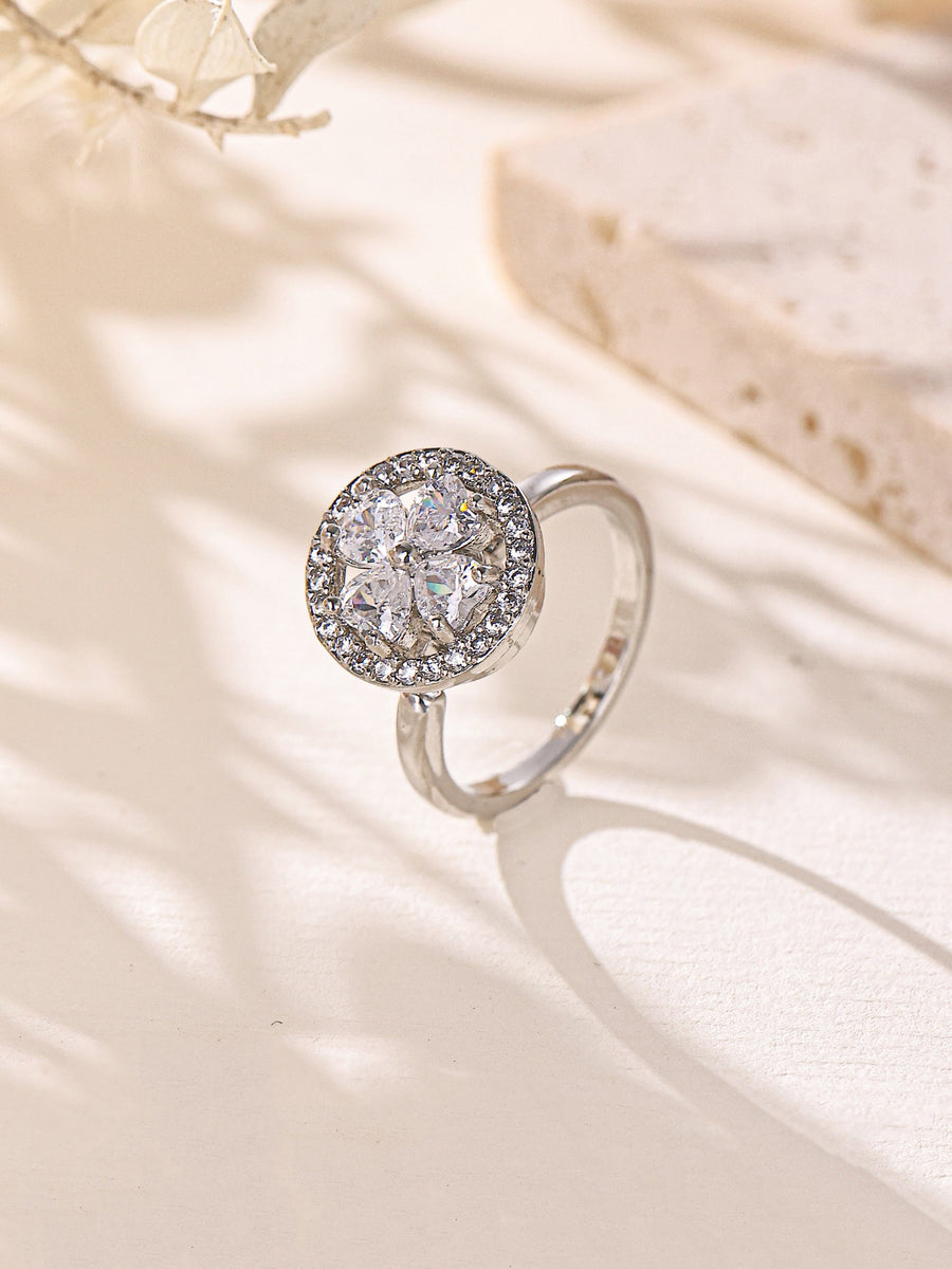 Leaf Cubic Zirconia Ring R2856