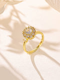 Flower Cubic Zirconia Ring R2858