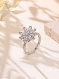Flower Cubic Zirconia Ring R2870