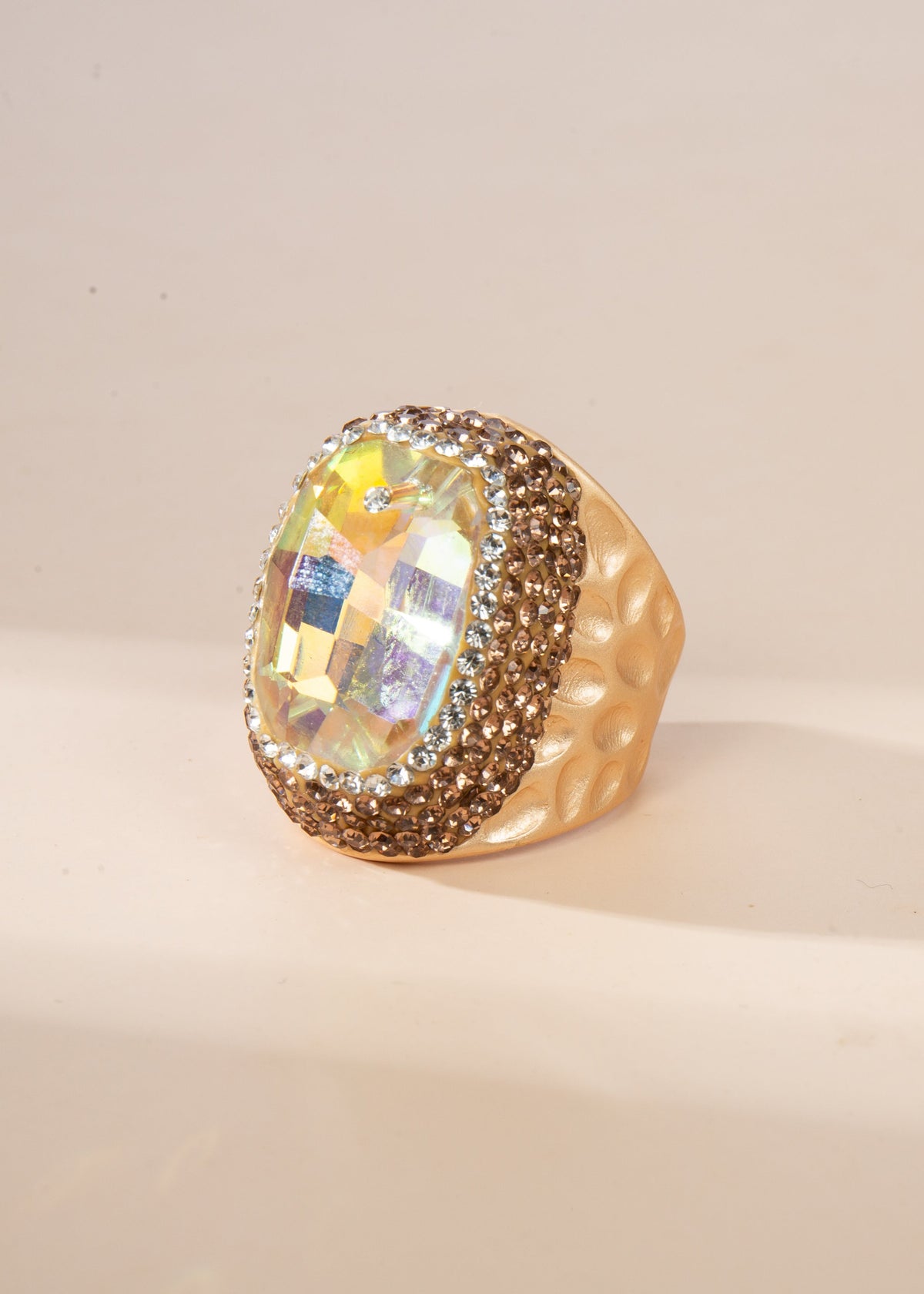 Crystal Pavé Cocktail Ring R2880 - view 2