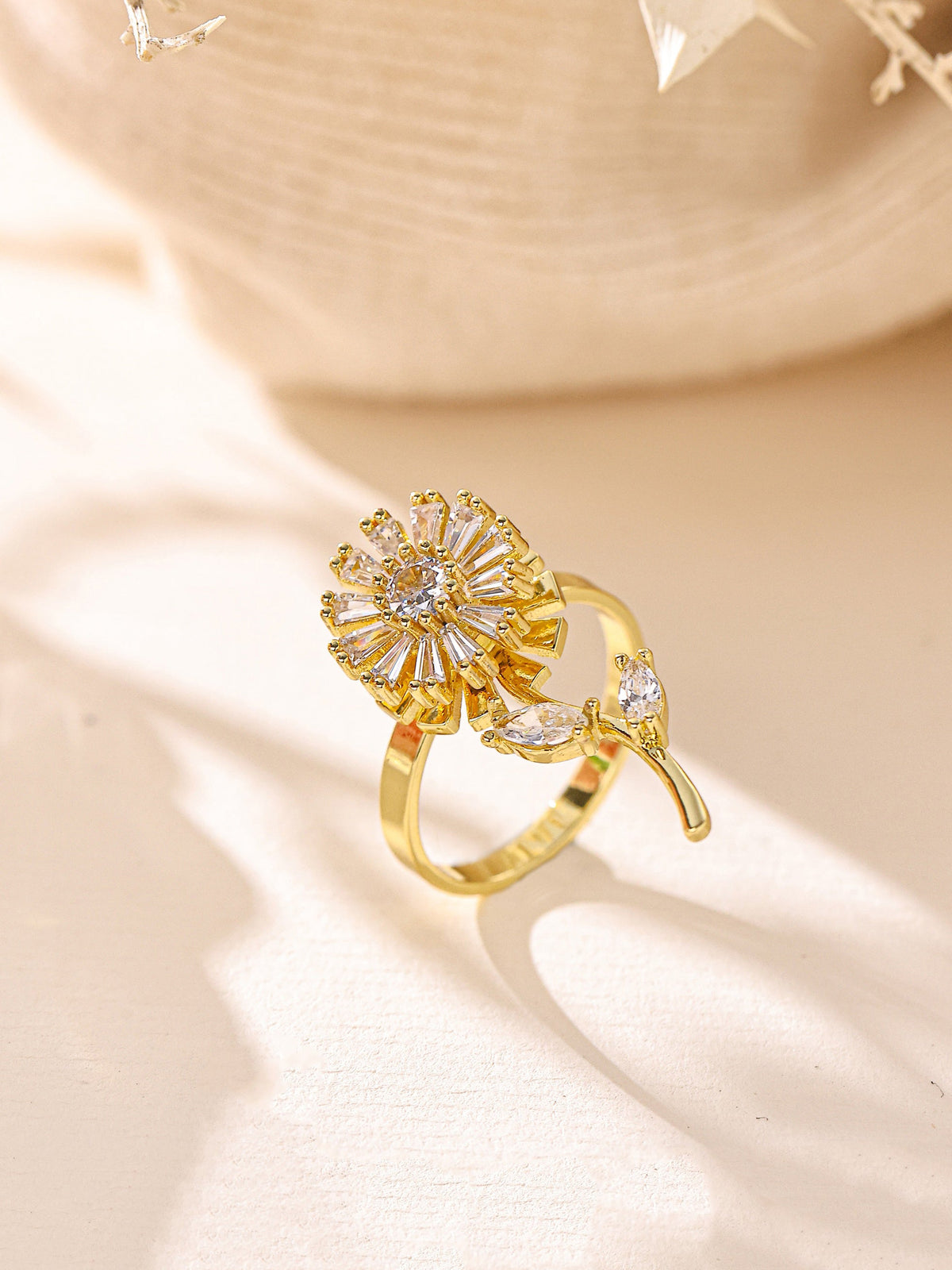 Flower Cubic Zirconia Ring R2882