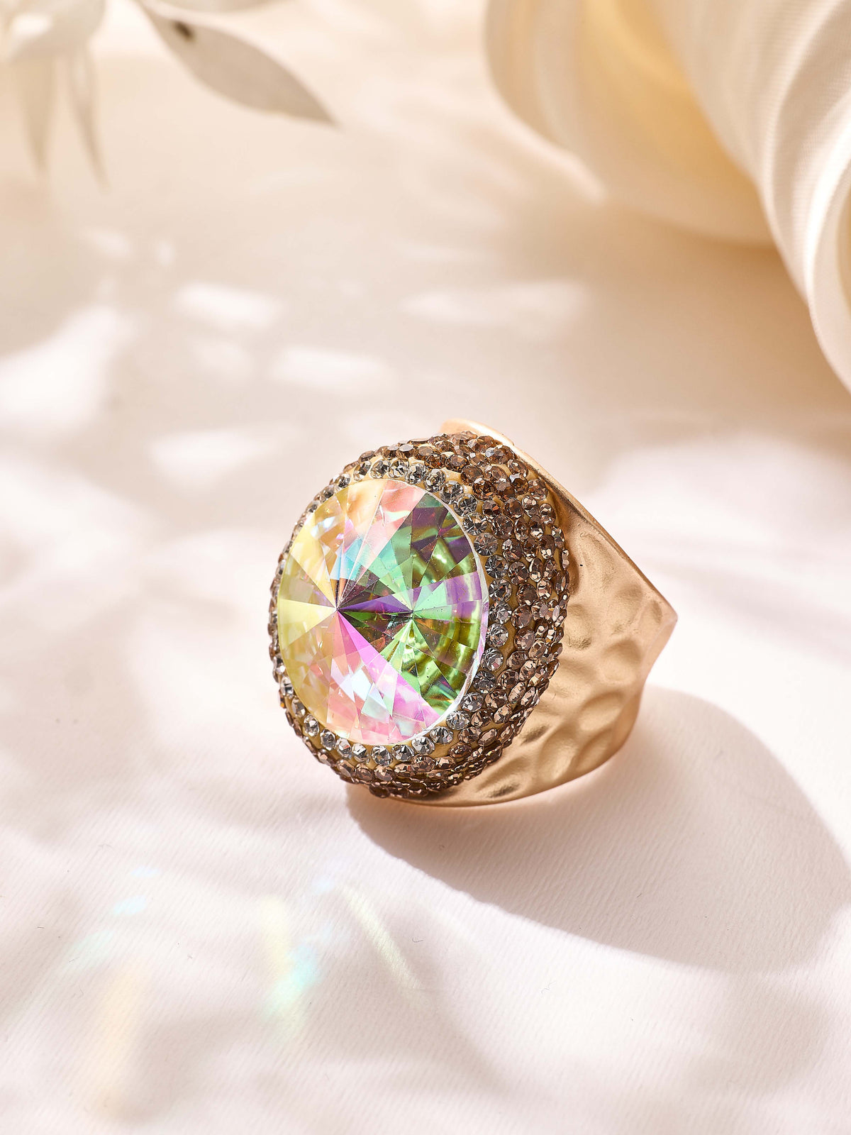Crystal Pavé Cocktail Ring R2893 - view 2