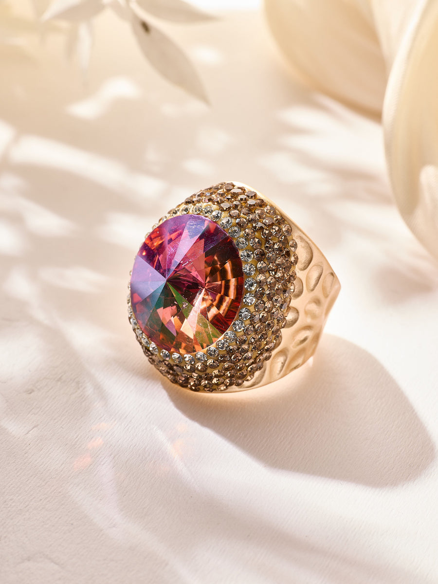 Crystal Pavé Cocktail Ring R2893