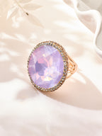 Crystal Pavé Cocktail Ring R2895-Gold - view 17