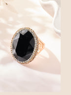 Crystal Pavé Cocktail Ring R2897-Gold - view 3