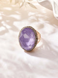 Crystal Pavé Cocktail Ring R2897-Gold - view 4