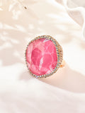 Crystal Pavé Cocktail Ring R2901-Gold - view 4