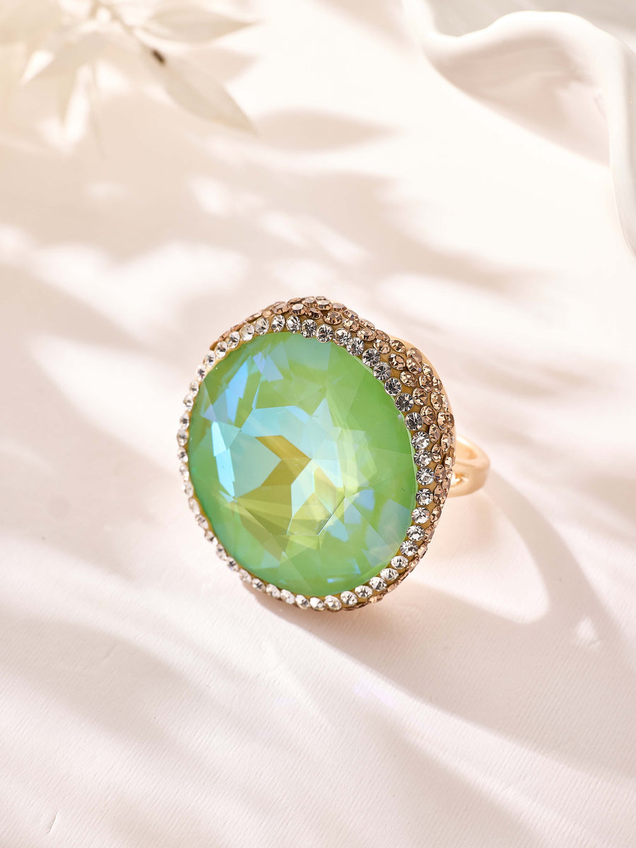 Crystal Pavé Cocktail Ring R2909