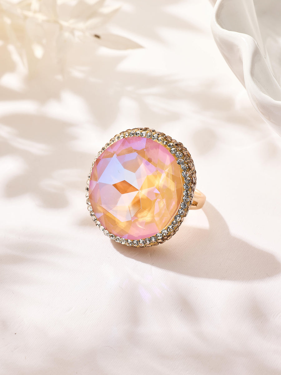 Crystal Pavé Cocktail Ring R2909