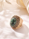 Crystal Pavé Cocktail Ring R2913-Gold - view 7