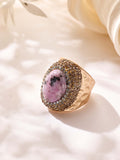 Crystal Pavé Cocktail Ring R2913-Gold - view 3
