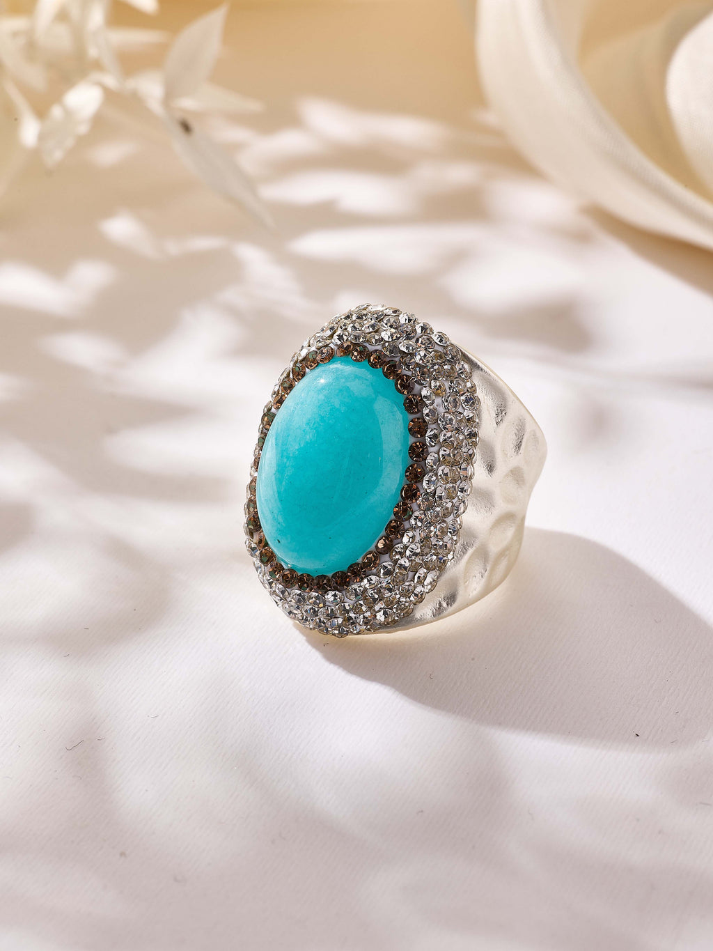 Crystal Pavé Cocktail Ring R2913
