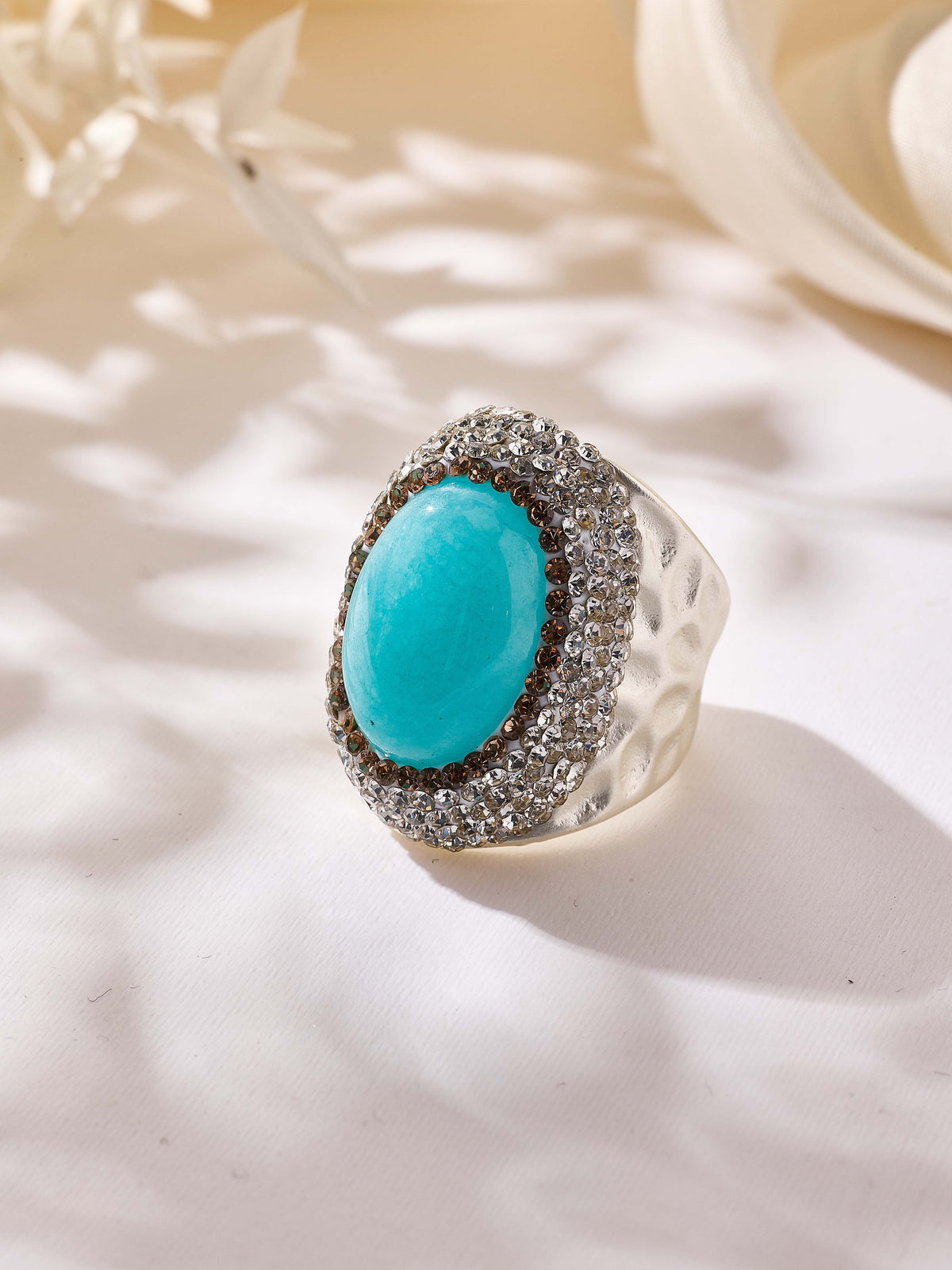 Crystal Pavé Cocktail Ring R2913