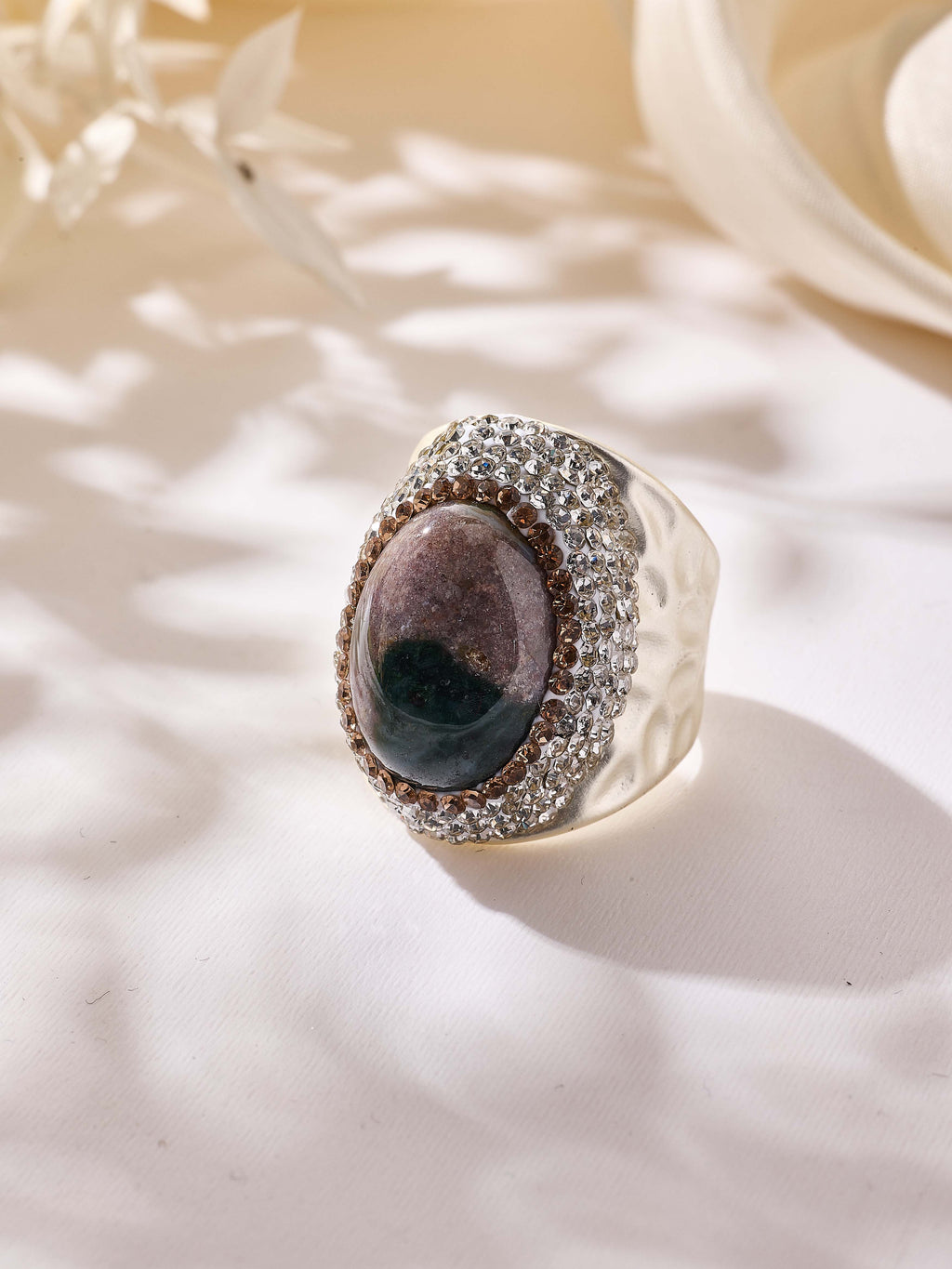Crystal Pavé Cocktail Ring R2913