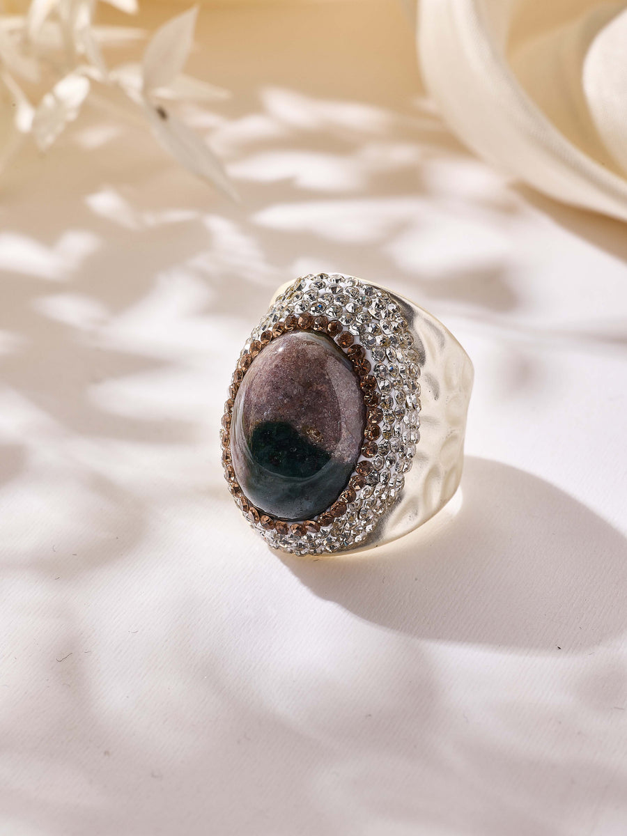 Crystal Pavé Cocktail Ring R2913