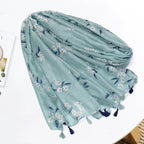 Floral Cotton fiber Scarf S0090