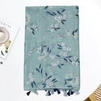 Floral Cotton fiber Scarf S0090