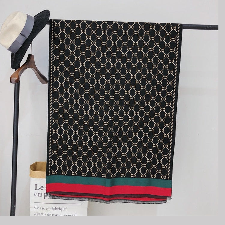 Cross Pattern Cashmere Scarf S0120 – view 2
