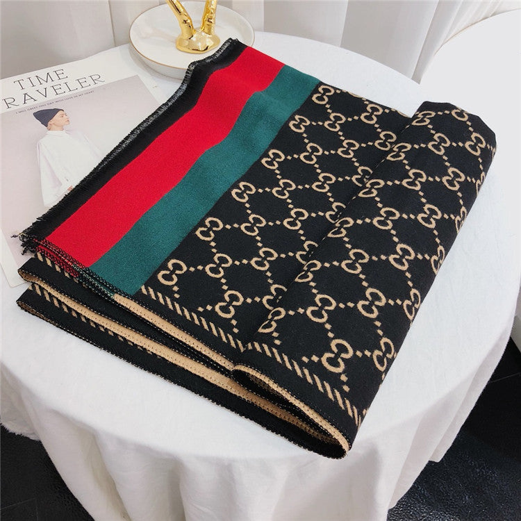 Cross Pattern Cashmere Scarf S0120 – view 3