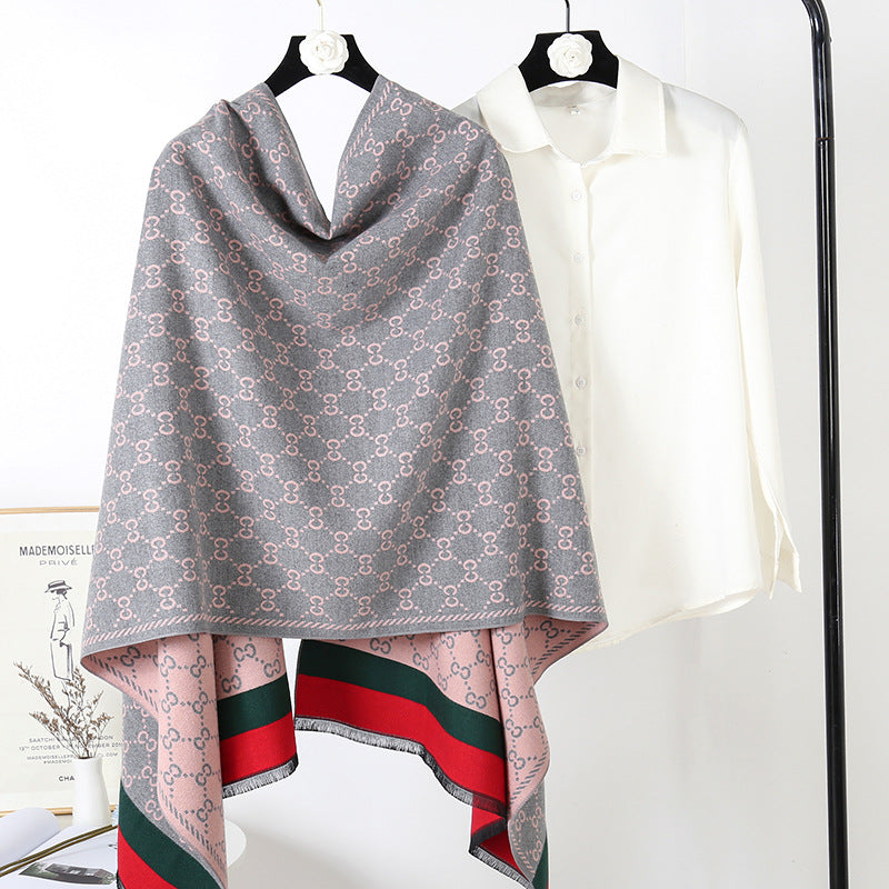 Cross Pattern Cashmere Scarf S0120 – view 14