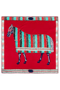 Horse Printed Silk Feel Scarf S0125