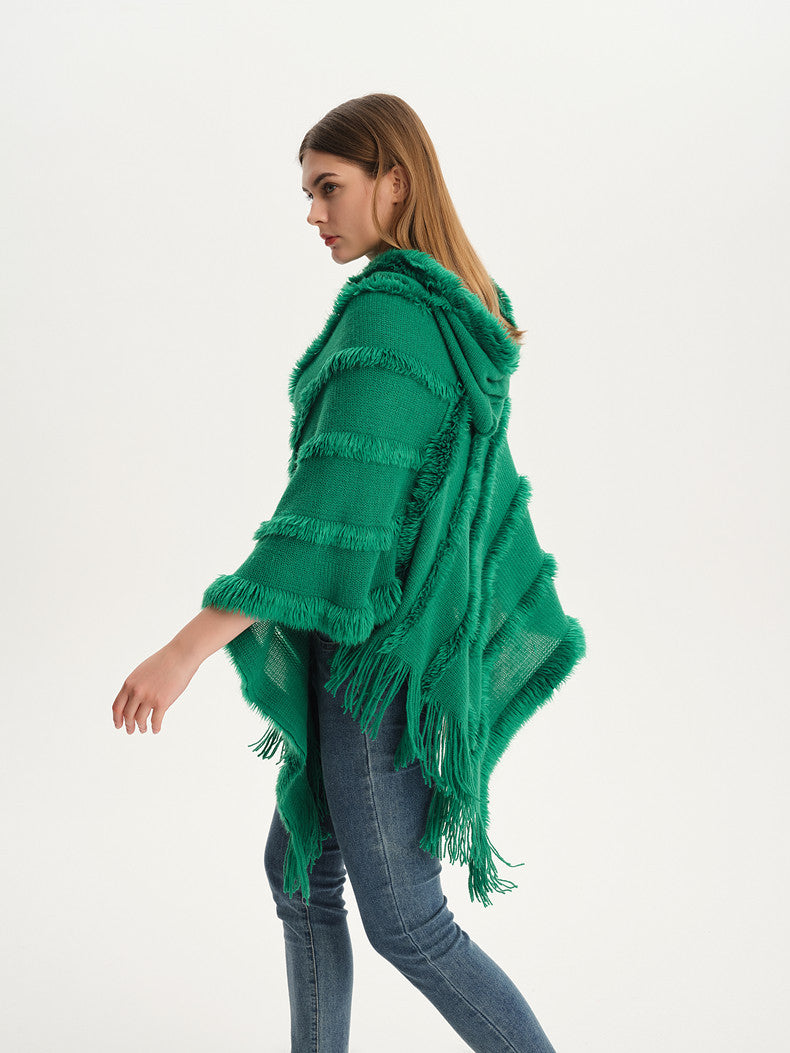 Knitted Pullover Cape S0174