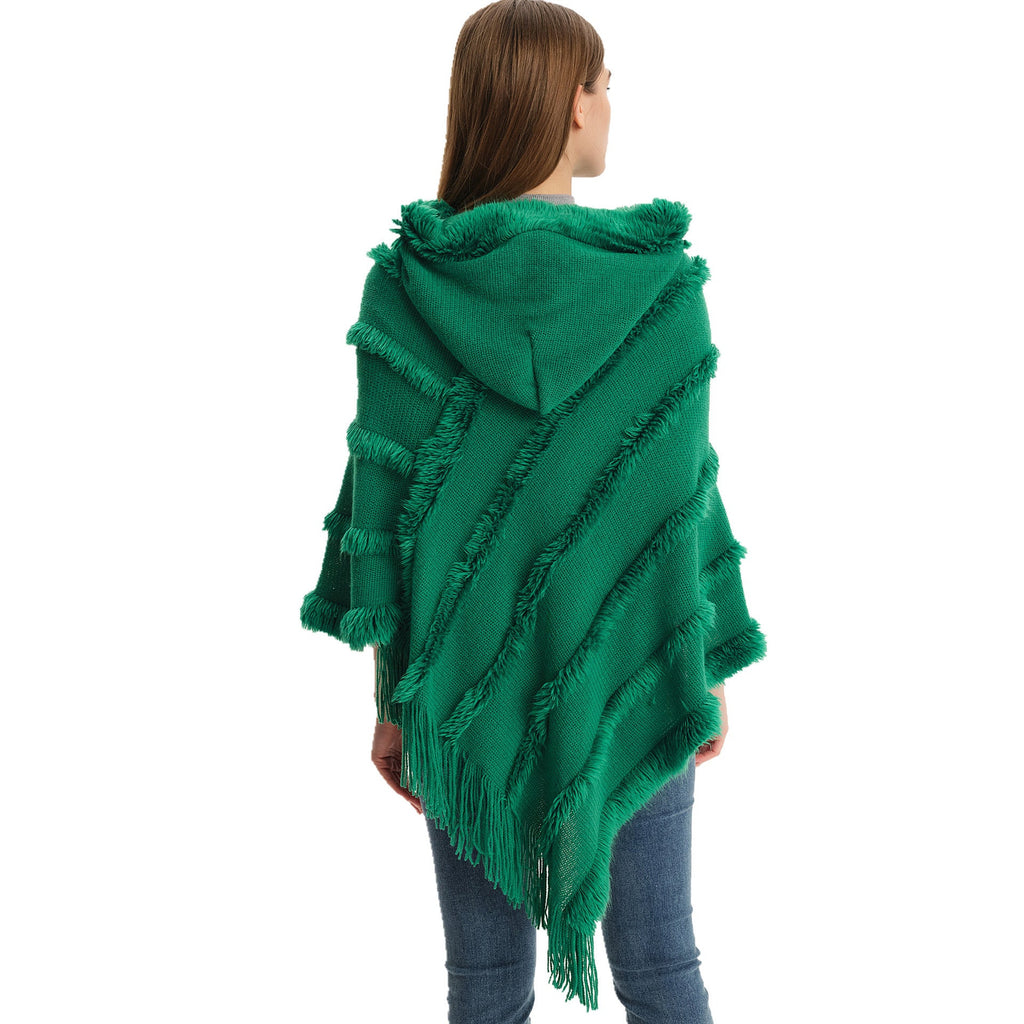 Knitted Pullover Cape S0174