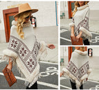 Collar Pullover Tassel Cape S0211