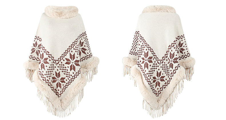 Collar Pullover Tassel Cape S0211