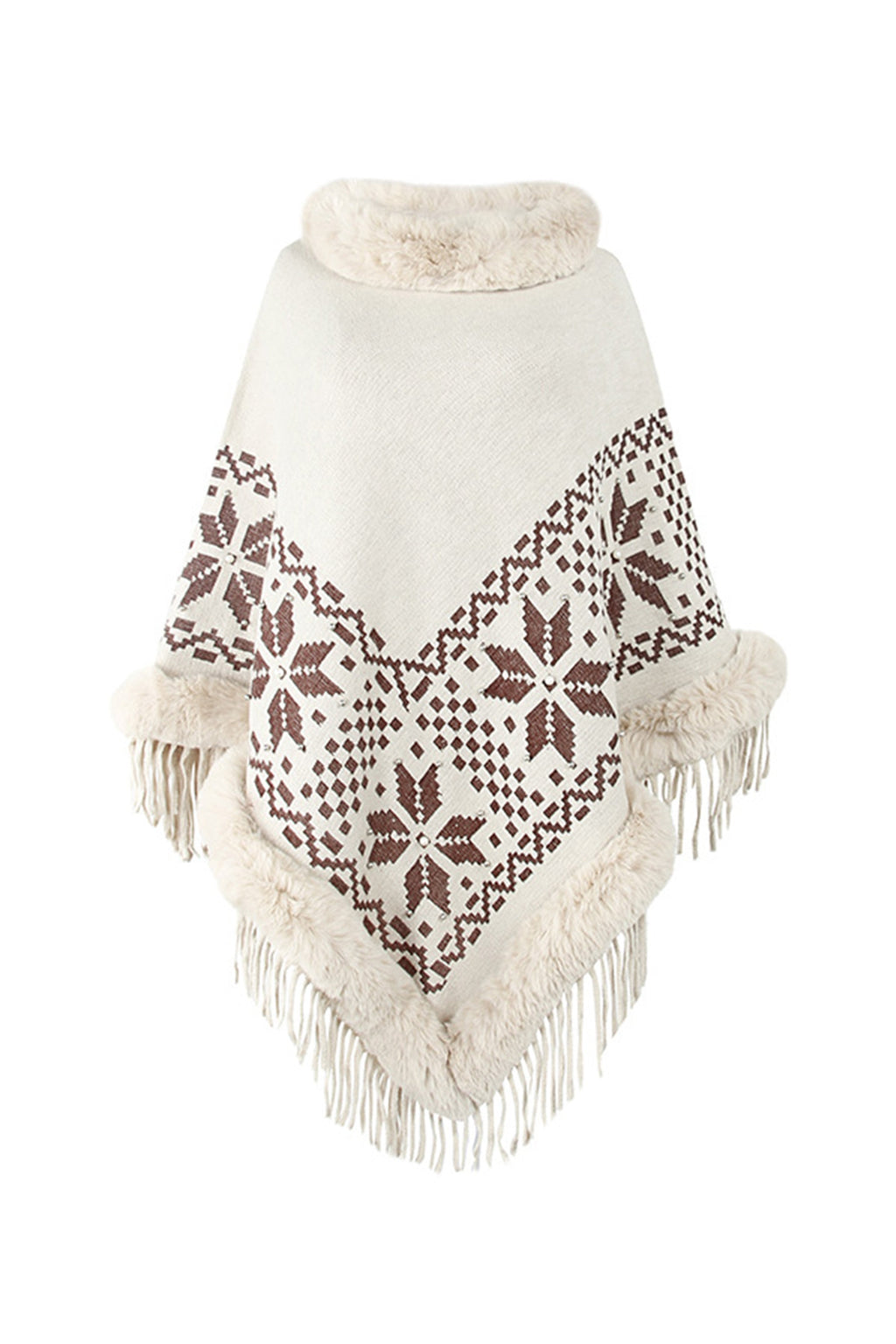 Collar Pullover Tassel Cape S0211