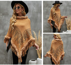 Collar Pullover Tassel Cape S0214
