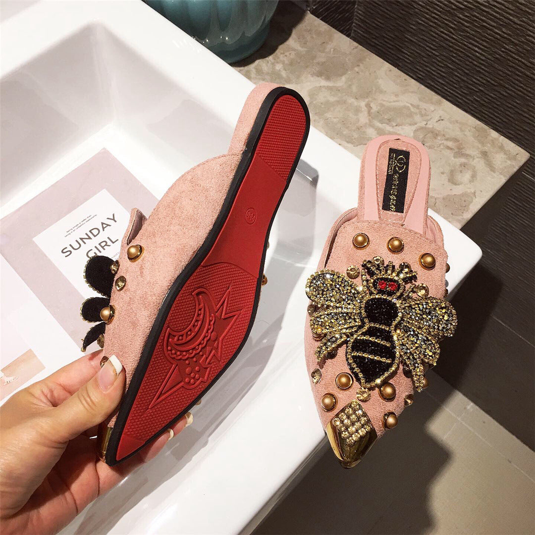 Rhinestone Bee Slippers Sandals SH0021