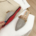 Rhinestone Chain Sandals Slippers SH0029