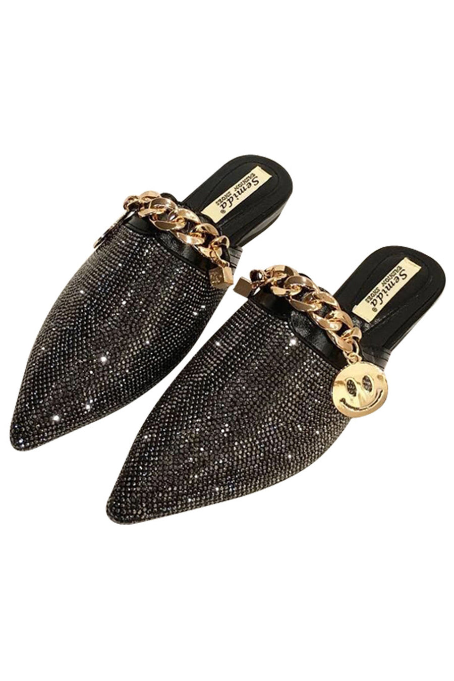 Rhinestone Chain Sandals Slippers SH0029
