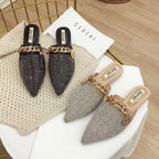 Rhinestone Chain Sandals Slippers SH0029