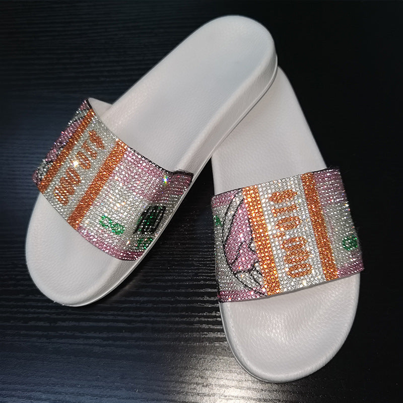 Dollar Rhinestone Sandal SH0042