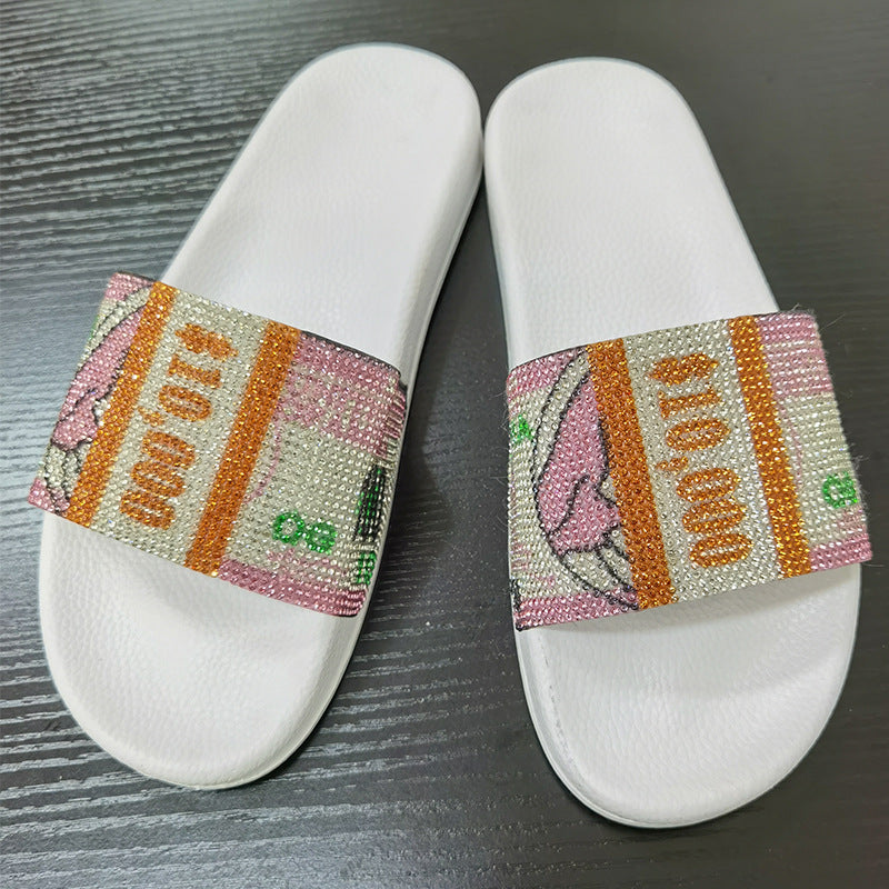 Dollar Rhinestone Sandal SH0042